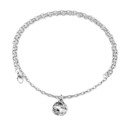 Classic Woven Chain Necklace Interlocking Pendant Fashion Versatile Necklace