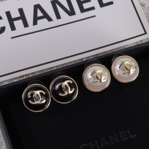 Minimalist Black & Clear Charm Earrings