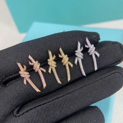 Spark Twisted Knot Full Paved Mini Stud Earrings｜Hypoallergenic With Gift Pack