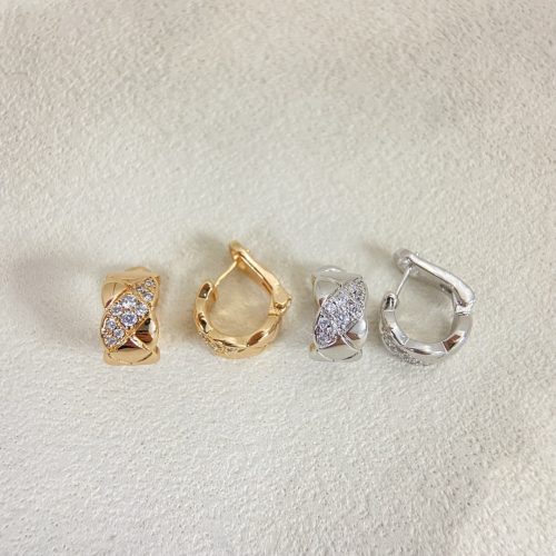 New Quilted Diamond Ear Cuff Luxury Fashion Jewelry