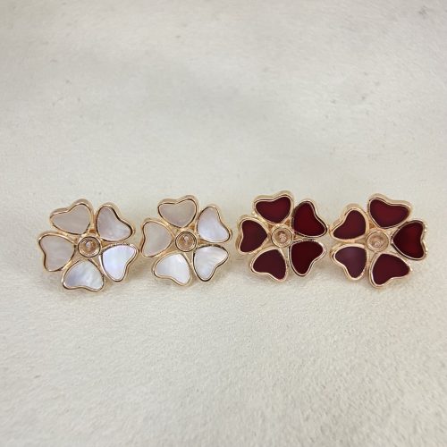 New 5-Heart Ear Clips, Light Luxury Style Earrings, Daily All-Match