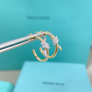 高級感鑲鑊繩結耳環｜設計師款輕奢耳飾｜